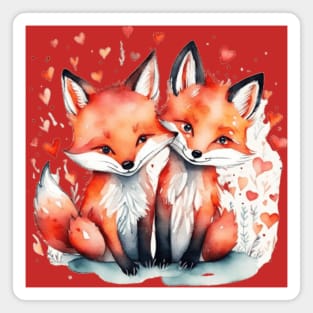 Cute foxes Magnet